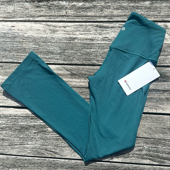 lululemon athletica Pants - Lululemon Align High-Rise Mini-Flared Pant Extra Short Storm Teal size 4 NWT